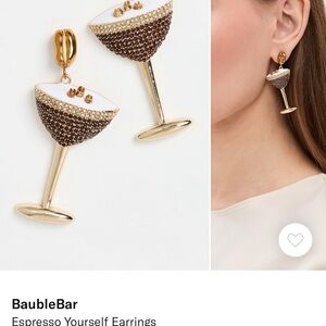 BaubleBar Espresso Yourself Earrings NWT